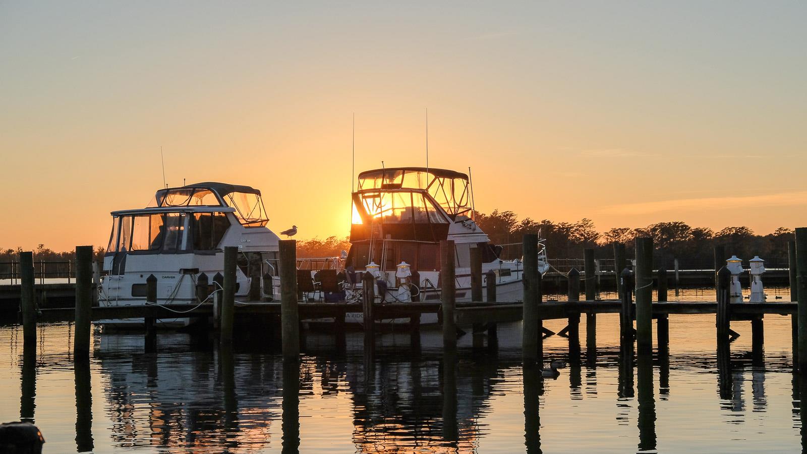 Edenton NC harbor sunset